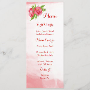 Menus de Aquarela Poppy