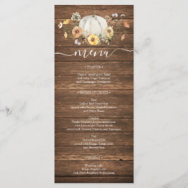Menus de Casamento de Abóbora Floral