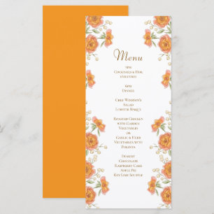 Menus de Casamento Rosa Laranja