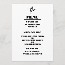 Menus de Casamento Russo da Caligrafia Simples