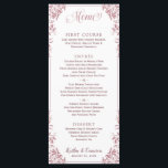 Menus Elegantes de Casamento ou de Evento (Dusty R<br><div class="desc">Casamento Elegante Regal ou Menus de Evento (Dusty Rosa): Este menu de casamento é simples com uma elegante imagem de vintagem. Está definido em rosa empoeirado, mas você pode mudar a cor do design para qualquer coisa que você quiser apenas mudando sua cor de fundo. **HOW TO CHANGE YOUR DESIGN...</div>