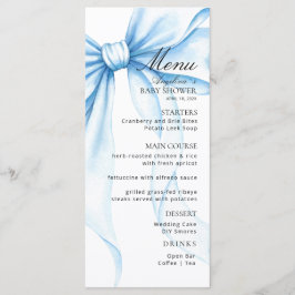 Menus for a modern  baby shower.