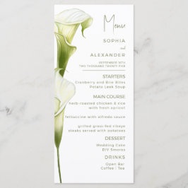 Menus for a modern wedding.