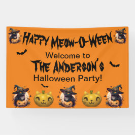 Meow-O-Ween Black Cat Jack-o-Lantern Orange