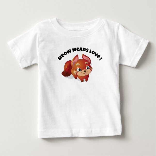 Meow Significa Camisa De Adoramento Para Crianças  (Frente)