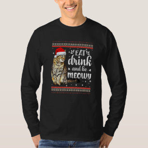Meowby Tabby Cat Feia Natal Jumper de Suéter de Ga