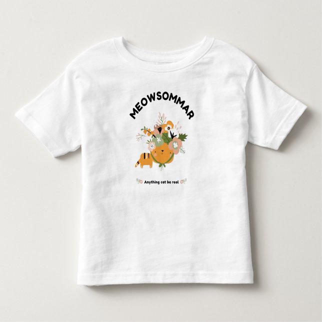 Meowsommar Toddler Fine Jersey T-Shirt (Frente)