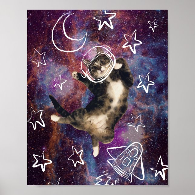 Meowstronaut Kiba Poster (Frente)