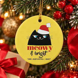 Meowy & Bright Enfeite de Natal Personalizado para