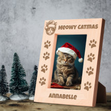 Meowy Catmas Nome Personalizado Papais noeis de Ca