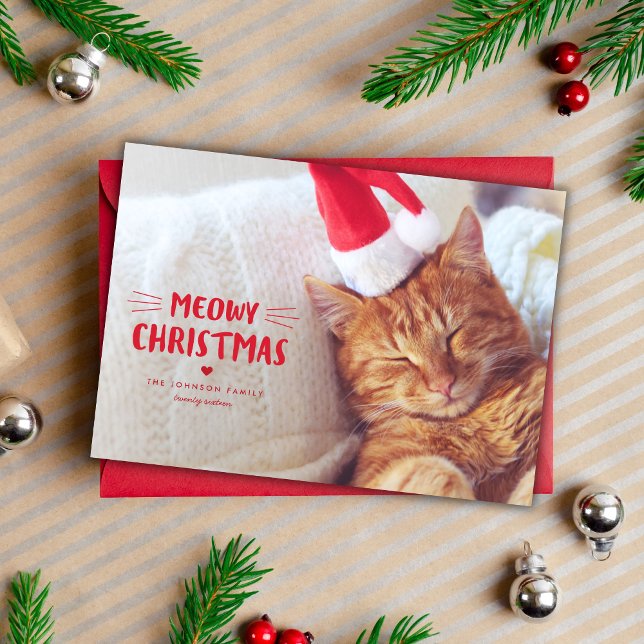 Meowy Christmas | Cartão com fotos de Férias de Ga (Criador carregado)