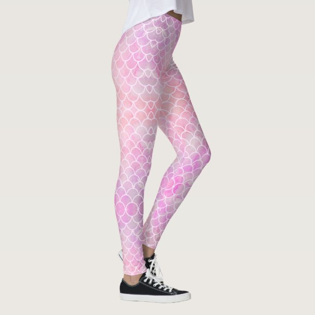 Mer Mama Mermaid Pattern Leggings (Direita)