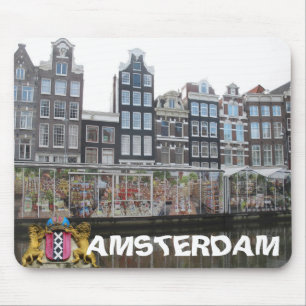 Mercado Bloemenmarkt Mousepad da flor de Amsterdã