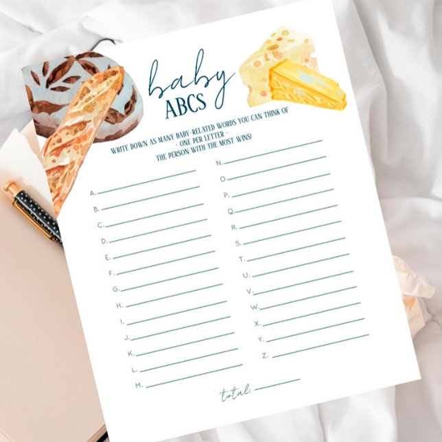 Mercado Francês - Jogo Bebê Chá de fraldas ABCs (Criador carregado)