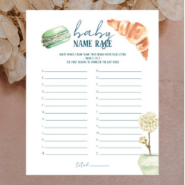 Mercado Francês - Jogo Race do Nome do Chá de fral