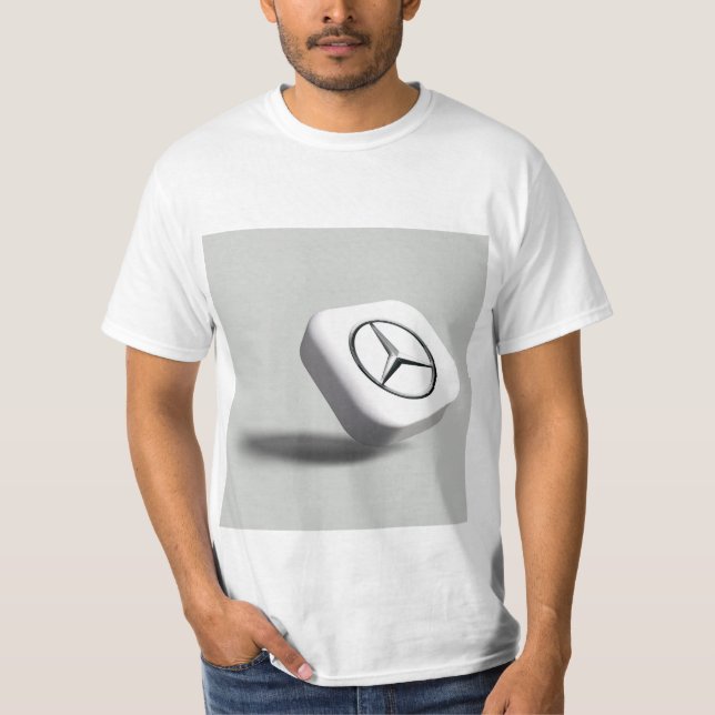 Mercedes Benz logótipo T-shirt para homens (Frente)