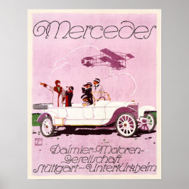 Mercedes Daimler Motor 1914 Antigo Poster de Publi
