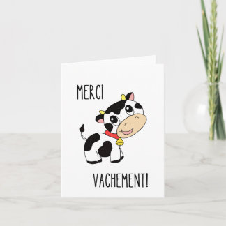 Merci Vachement! Cartões de agradecimentos francês