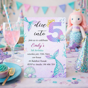 Mergulhe no convite para a Sereia de Cinco 5 de An