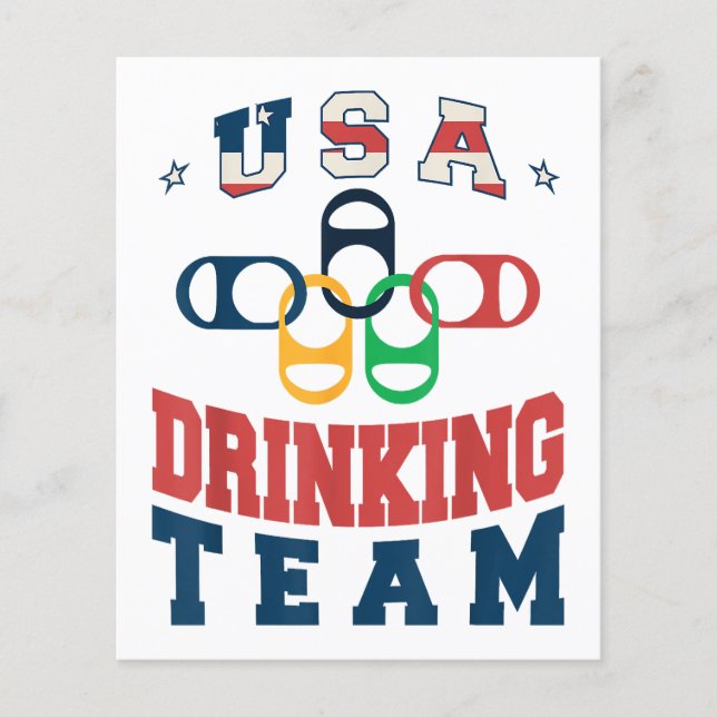 Merica EUA Divertido Time de Bebida EUA Patriótico (Frente)