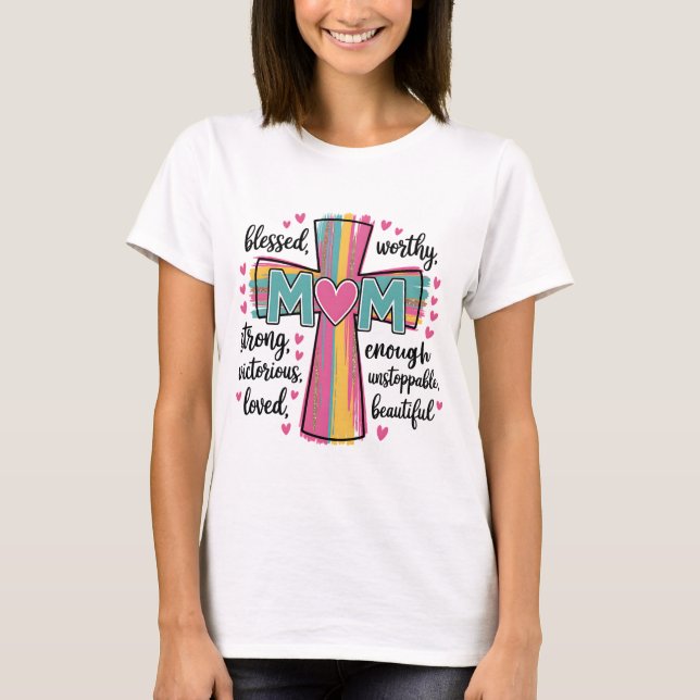 Meritíssima Camisa De Mãe Adorada | Faith Madre's  (Frente)