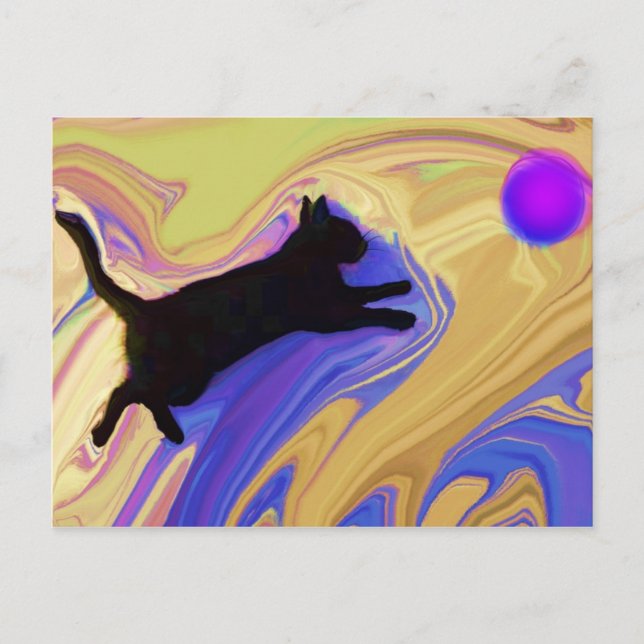 Merlin Jogando cartão postal (Frente)