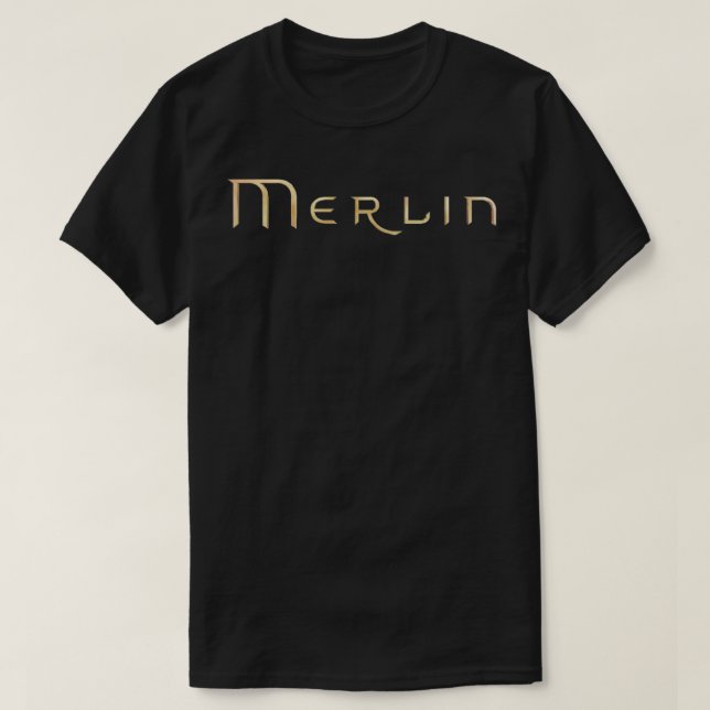 Merlin text Fitted Scoop T-Shirt (Frente do Design)