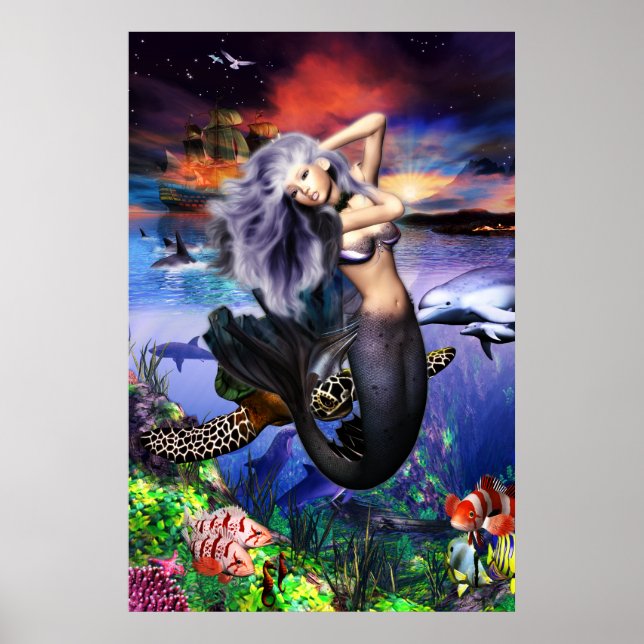 Mermaid Fantasea Poster (Frente)