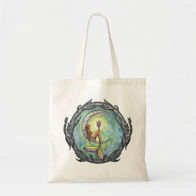 Mermaid Moon Fantasy Art Bolsa (Frente)