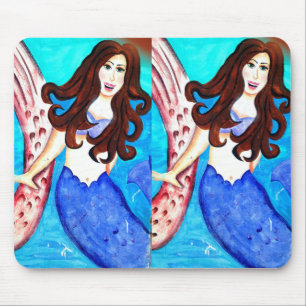 mermaid mousepad de brunette gêmeo
