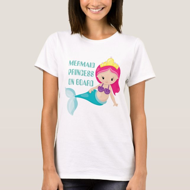 Mermaid Princess na t-shirt de maternidade do cons (Frente)