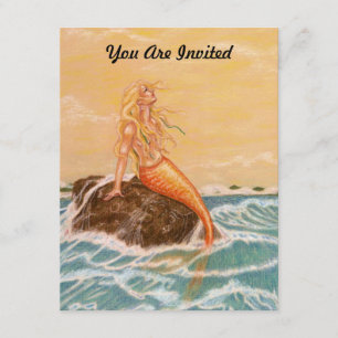 MERMAID THEMED CONVITE DE FESTAS ~ EZ PARA PERSONA