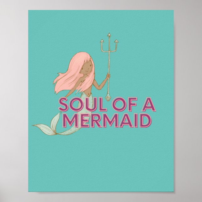 Mermaid Wall Art Poster (Frente)