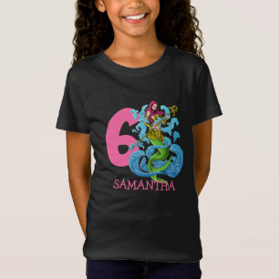 Mermaid Warrior - 6 de aniversário T-Shirt