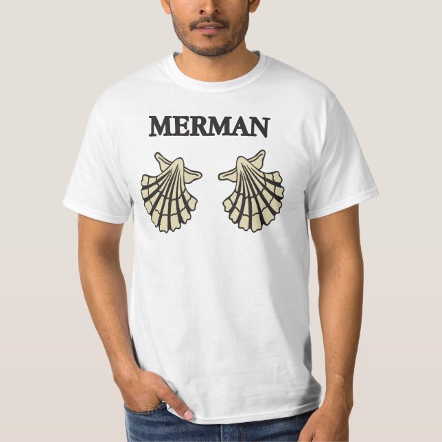 Merman - sutiã de Shell de Scallop para a camisa (Frente)