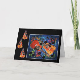 Merriment musical - cartões de natal da guitarra