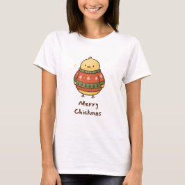 Merry Chickmas - Camisa de Natal com Trocadilho
