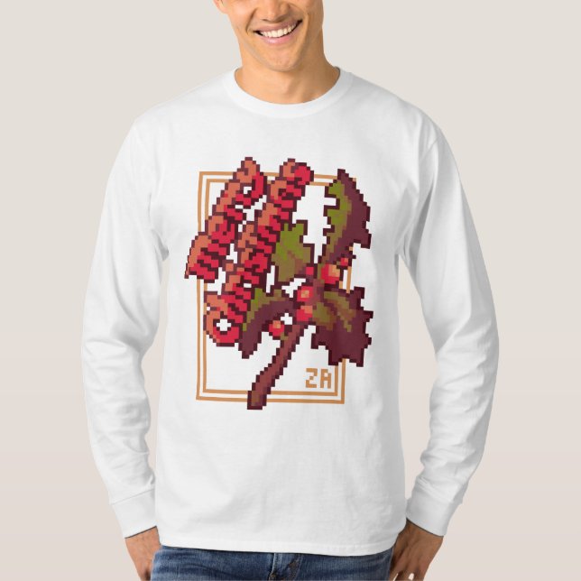 Merry Chrisrmas Holidays Pixel Art T-Shirt (Frente)