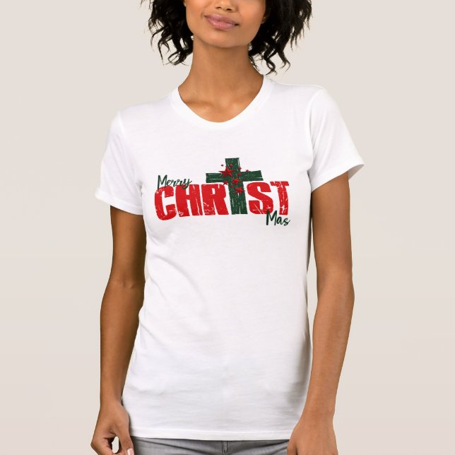 Merry CHRIST MAS Christmas t-shirt (Frente)