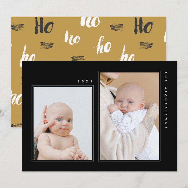 MERRY CHRISTMAS Adicione sua foto da família (Frente/Verso)