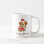 Merry Christmas Bulldog - caneca de café Santa Cla<br><div class="desc">Um belo,  mas esfregando,  cão de toucinho e jaqueta de Papai Noel com a saudação de "Feliz Natal". Um maldito rabisco de Natal para te dar um sorriso na cara do teu receptor!</div>