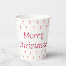 Merry Christmas Candy Cane Text and Patterno (Text