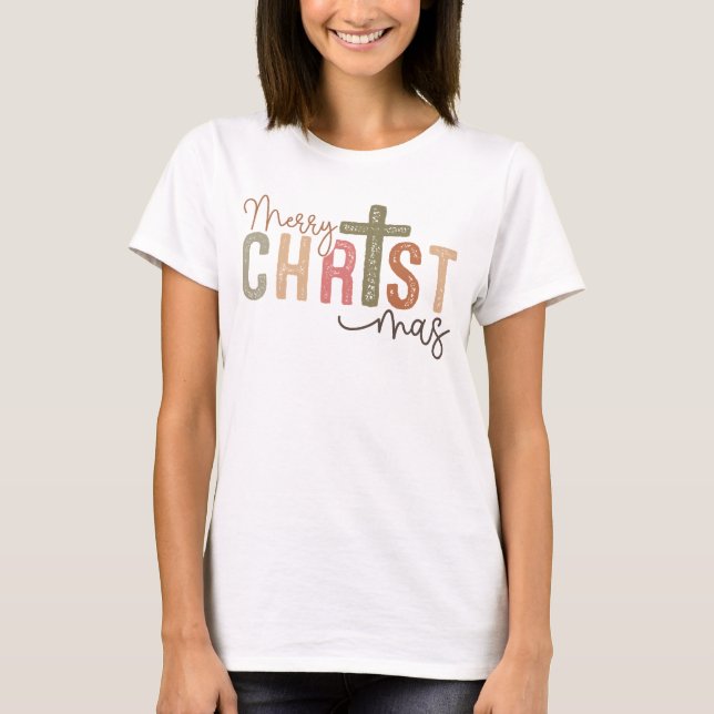 Merry Christmas Christian T-Shirt (Frente)