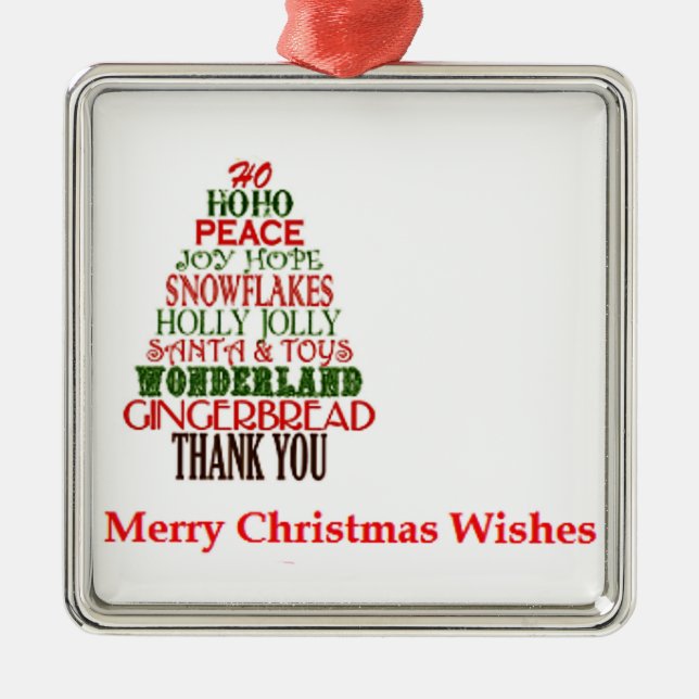 "MERRY CHRISTMAS DESEJA EM UM ENFEITES DE NATAL" (Frente)