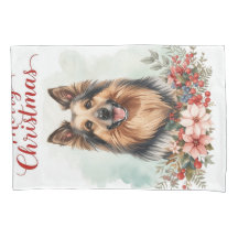 Merry Christmas Dog Cozy Winter Bedroom Bedding