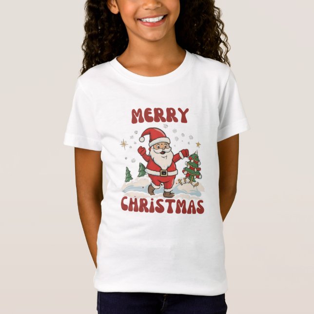 Merry Christmas Fine Jersey T-shirt (Frente)