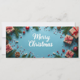 Merry Christmas - flatlay bleue