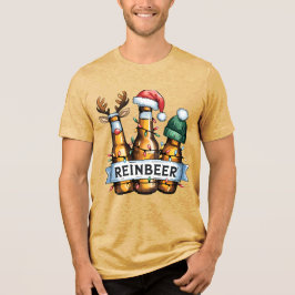 Merry Christmas Funny Reinbeer T-Shirt for Men