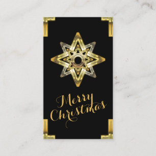 Merry Christmas Gold Stars Etiqueta de Presente 