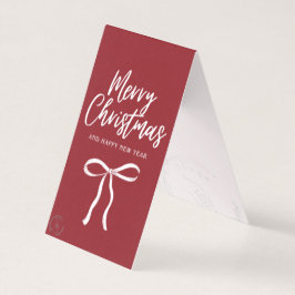 Merry Christmas Greeting Card Red Design